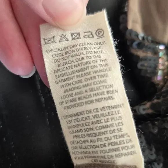 Needle And Thread Art Deco Beaded Dress Flapper Women Black Glam Event 2 - Picture 16 of 16